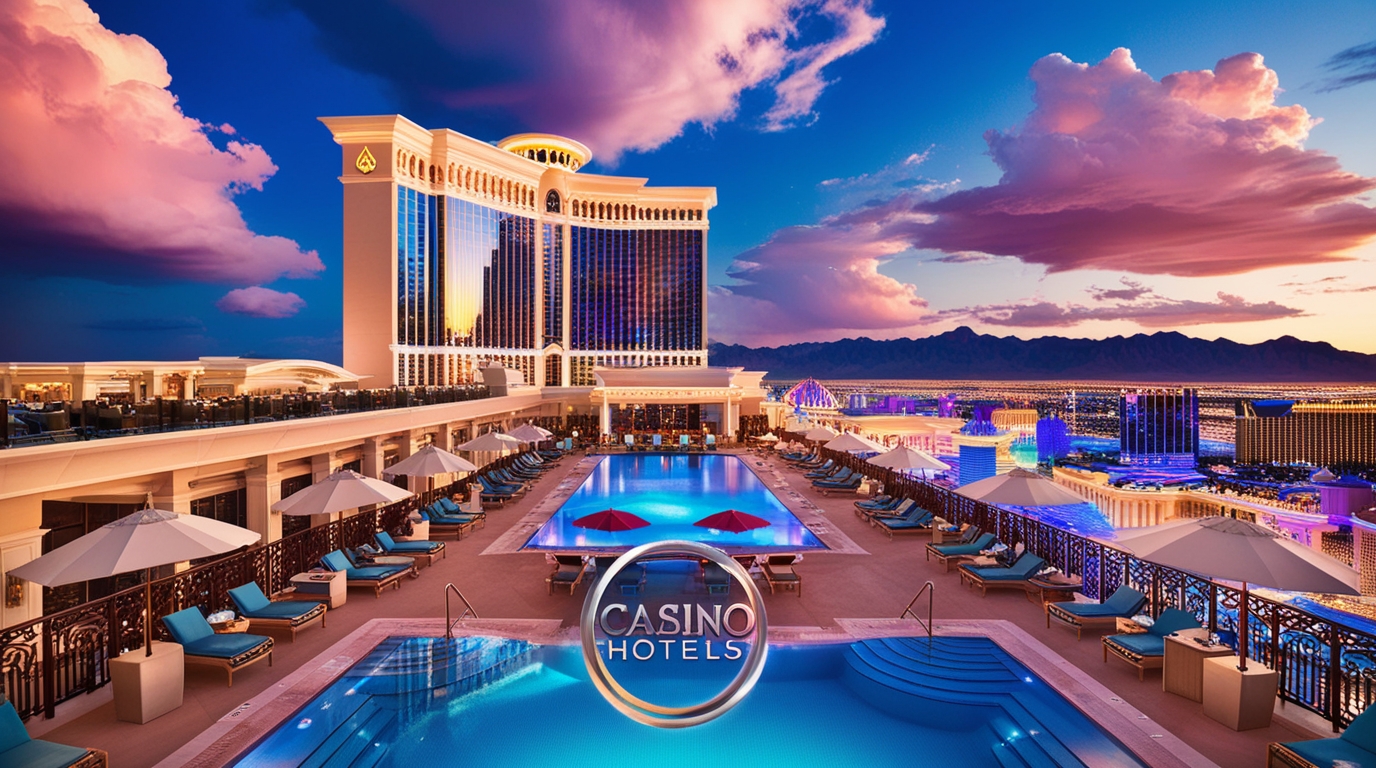 Luxurious casino resort pools